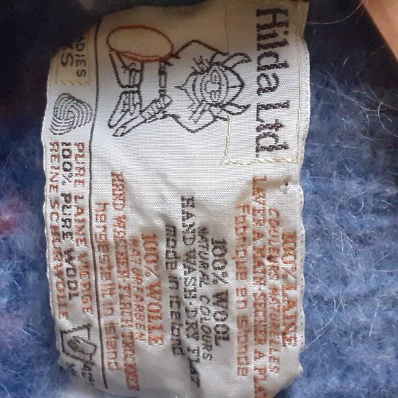 rated-40up Icelandic Lopapeysa Cardigan Warm Natural Neutral 100% Iceland Wool - Picture 3 of 6